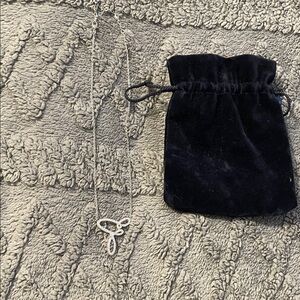 Swarovski Elegant Silver Necklace with Butterfly Pendant